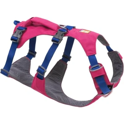 Imagen de RUFFWEAR Arnés para Perro con asa, Flagline, Multiusos, Ligero, Ajustable, cómodo, Caminar, 3 Puntos de fijación Plomo, Correa Reforzada y Anillo en V Metal Fuerte, Alpenglow Pink, XS