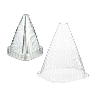 Imagen de Relaxdays Juego Unidades Sombreros de Plantas, Set 32, contra Caracoles y Heladas, 22x19x19 cm, Campanas Protectoras PVC, Transparente, 22 x 19 cm