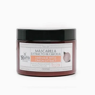 Imagen de Mi Rebotica Mascarilla Capilar Nutritiva Cabellos Normales o Grasos con Extracto de Cebolla Olor a Cereza, Manteca Karité y Pantenol, Fortalece Estimula el Crecimiento (300 ml)