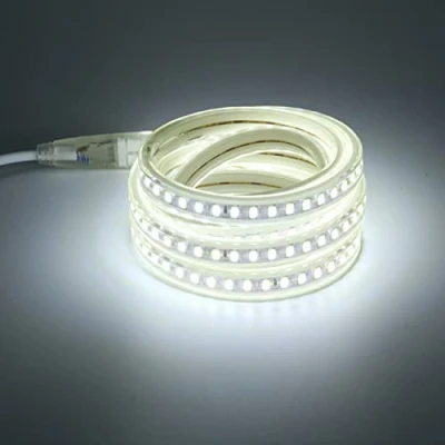 Imagen de pcning 2M Tira Luces LED 220V Recortable 1M con Enchufe, 2 Metros Fita IP67 Impermeable 6000K Blanco Frio Para Interior Exterior (Blanco Frio, 2)