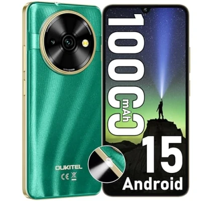 Imagen de OUKITEL C59 Teléfono Móvil Android 15, Batería 10000mAh Smartphone, 6.88&quot; HD+ Telefonos Moviles Libres 120LM, 16GB(4+12)+128GB/TF 1TB Libres, Cámara 13MP, 4G Dual SIM/Face ID/Fingerprint/GPS