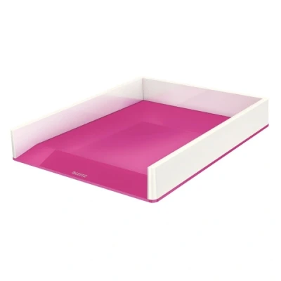 Imagen de Leitz Bandeja de sobremesa WOW con combinación dual color, A4, Blanco/Fucsia metalizado, 53611023