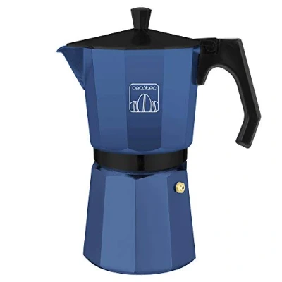 Imagen de Cecotec Cafetera Italiana Cumbia Mokclassic 300 Beige, Fabricada en Aluminio, Capacidad de 150 ml para 3 tazas, Apta cualquier tipo cocina, Piezas desmontables y aptas lavavajillas