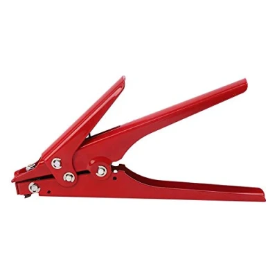 Imagen de Herramienta de Tensado Correa Nylon Rojo 45 Fijación Cables Acero Sujeción Tensión Amarres Pistola Para Apretar y Cortar Bridas