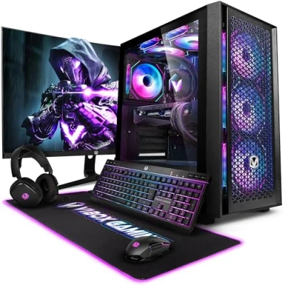 Imagen de Vibox IV 96 PC Gaming Completo Monitor 24&quot; 8 Core Intel i9 10900 Procesador Nvidia RTX 4070 Ti Super 16GB RAM 1TB NVMe SSD 850W PSU Windows 11 WiFi