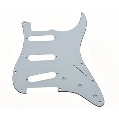 Imagen de KAISH Golpeador de guitarra estilo Strat 11 agujeros, para Fender Jimi Hendrix Stratocaster, color blanco, 3 capas