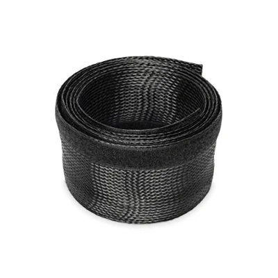 Imagen de DIGITUS DA 90507 Tubo Universal para Cables 2m Corte a Medida, Cinta de Gancho y Bucle, Estirable, Contratación, Tejido sintético Negro, Normal