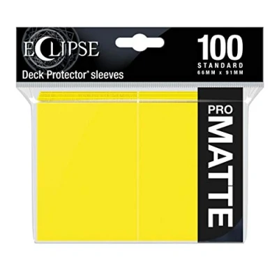 Imagen de Ultra Pro Eclipse Fundas estándar Mate (100 Unidades), Color Amarillo limón, (15620)