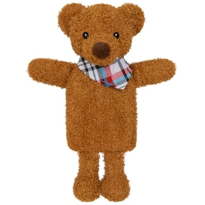 Imagen de Bolsa Agua Caliente con Funda de Felpa Botella Caucho Natural, 1 Litro Animal Peluche Regalos Navidad (Oso Marrón)