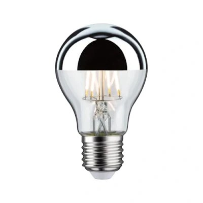 Imagen de Paulmann 28670 lámpara LED filamento agl 6, 5. vatios bombilla cúpula espejo plata 2700 k blanco cálido e27.