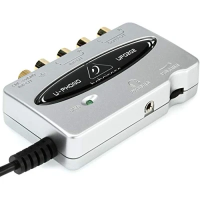 Imagen de Behringer UFO202 Audiophile USB/Interfaz de audio con preamplificador fono incorporado para digitalizar sus cintas y discos vinilo