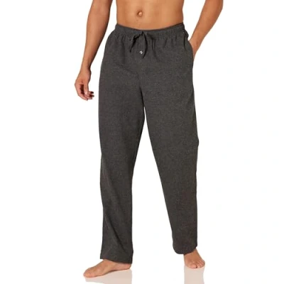 Imagen de Amazon Essentials Pantalón de pijama en franela (disponible tallas grandes y largos especiales) Hombre, Carbón Mezcla, XXL