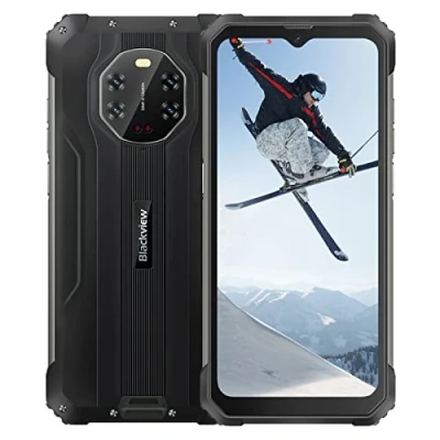 Imagen de Blackview Smartphone irrompible BV8800, 6,58 Pulgadas, 90 Hz, FHD+, AI 50 MP, Cuatro cámaras de visión Nocturna, Helio G96 8 GB + 128 GB, batería 8380 mAh, IP68 teléfono móvil Impermeable Android