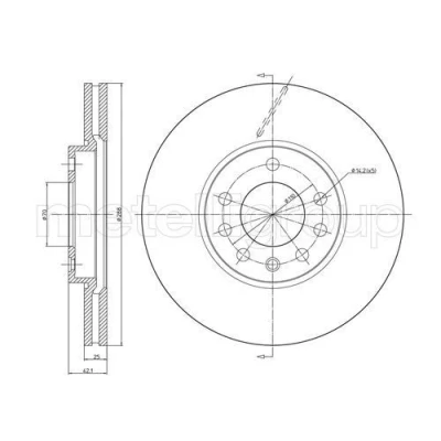 Imagen de Disco de freno METELLI 23 0605C