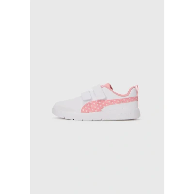 Imagen de Puma Courtflex V3 Dotty Unisex Zapatillas de trail running para niños, Talla: 28, White/pinkscape/silver/coloured mist Zapatos