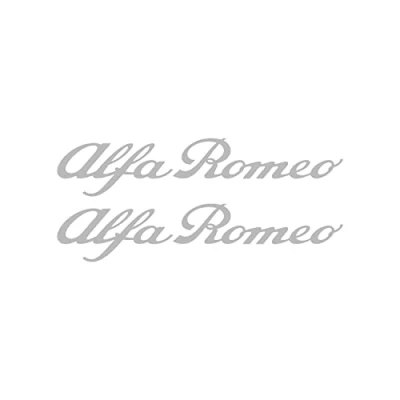Imagen de Alfa Romeo 21899 Letras Adhesivas Pre espaciadas Plata, 25 cm, 2 Piezas