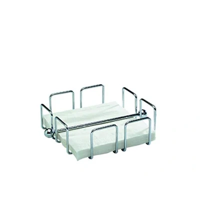 Imagen de servilletero APS &quot;Wire&quot;, dispensador de servilletas metal cromado, para 1/4 pliegue, incl. pesos, 19 x cm, 6,5 cm altura, 50