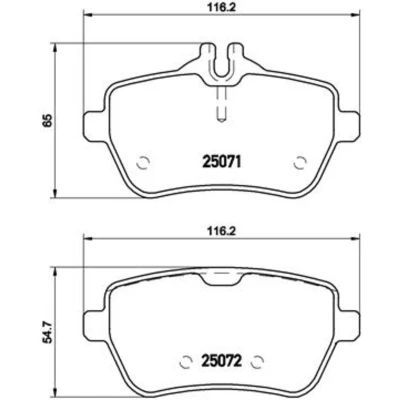 Imagen de BREMBO P 50 103 Juego de pastillas freno preparado para indicador desgaste con tornillos pinza accesorios MERCEDES BENZ: SL Cabrio