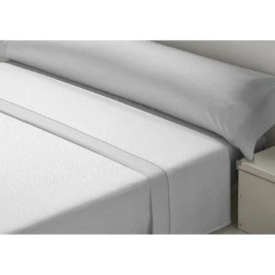 Imagen de D&#039;Or Juego de Sábanas Jazmin Gris Cama 150 Franela