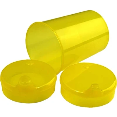 Imagen de Taza con Boquilla 250ML Set 5 Bases + 10 Tapa (Apertura Piezas 12 x 10mm y 4 4mm) en Diferent. Colores Von Medi Inn amarillo, Trinköffnung: mm