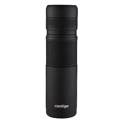 Imagen de Contigo Thermal Bottle, Vaso Termico Café Taza De Viaje En Acero Inoxidable Antigoteo Copa Con Tapa Fá Unisex, Negro (Black), 740 Ml