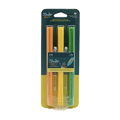 Imagen de 3Doodler Filamento de impresión 3D x75 filamentos, más 300 pies Estrellas y Rayas extruidas, Paquete ampollas Recarga plástico para Comenzar (75) Mix 1