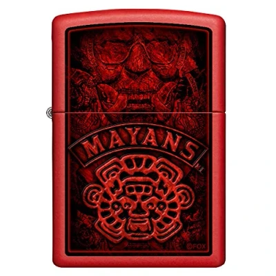 Imagen de ZIPPO Mechero Recargable Mayans™ M.C. Color Image, Rojo Mate, en Caja de Regalo