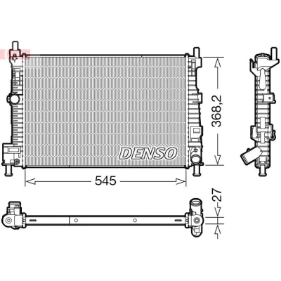 Imagen de DENSO DRM44045 Radiador, refrigeración del motor 368 545 27