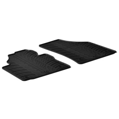 Imagen de Gledring 0069 Juego de alfombrillas suelo Caucho delante 2 negro 750mm 550mm VOLKSWAGEN: CADDY 3, 4 Kombi