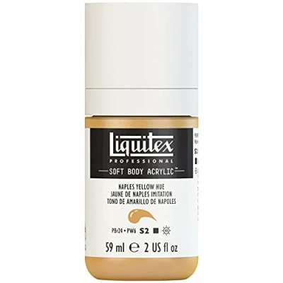 Imagen de Liquitex Soft Body Pintura acrílica, Tono Amarillo de nápoles, 59 ML
