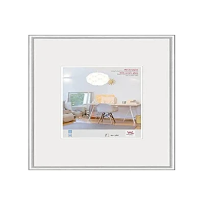 Imagen de walther design KVX460S New Lifestyle marco de fotos plástico con cristal acrílico, 40 x 60 cm, plata