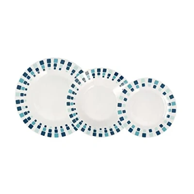 Imagen de Quid Simetric Vajilla Porcelana 18 Piezas 6 Personas Blanco
