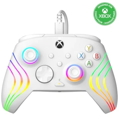 Imagen de PDP AFTERGLOW XBX WAVE WIRED mando WHITE for Xbox Series XS, One, Officially Licensed