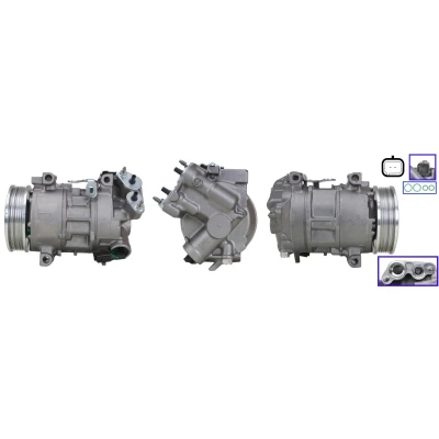 Imagen de LUCAS ACP01095 Compresor de Aire Acondicionado PAG 46 YF R134a, R1234yf con juntas PEUGEOT: 2008 I, 208 I Hatchback, 5008 CITROËN: C4 II Hatchback