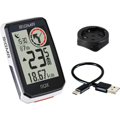 Imagen de SIGMA ROX 2.0 Negro Top Mount Set Ciclocomputador inalámbrico GPS y navegación, con OVERCLAMP Butler Navegación en Exteriores para Disfrutar al máximo de la Bicicleta