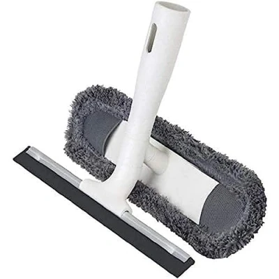 Imagen de Vigar Limpia Cristales 2 Posiciones Con Microfibra o Goma 26 x 4 15 cm Zeroline Adaptador Palo de Rosca Materiales 100% Reciclables Gris