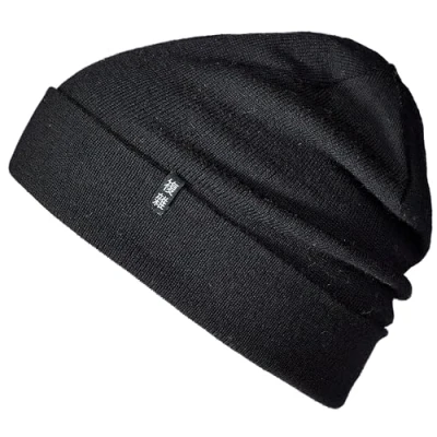 Imagen de Enter the Complex® Gorro Invierno, Mujer y Hombre, 100% Lana Merino, de Punto, Casual Beanie, Negro, Talla Única