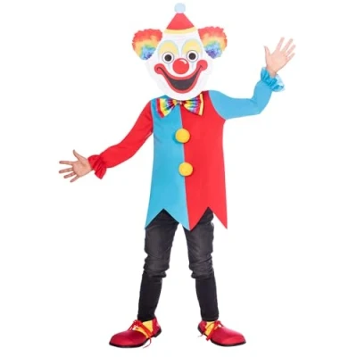 Imagen de amscan Disfraz infantil de payaso Carnaval Big Head 4 6, multicolor, Hasta 6 años (9907114)