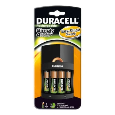 Imagen de Duracell Cargador (Cef 14 + 2Xaa 2Xaaa, Cef14 / Aa, 4 Piezas)