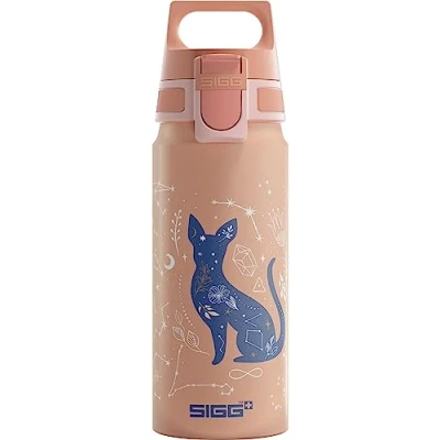 Imagen de SIGG WMB ONE My Universe cantimplora infantil (0.6 L), hermética sin sustancias nocivas, botella de aluminio ligera fabricada en Suiza