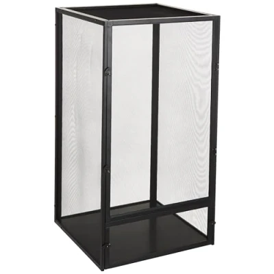 Imagen de Zoo Med Repribreeze Caja de Aluminio Anticorrosión para Reptiles, Jaula Vidrio Dragones Barbudos, Iguanas y Lagartos, Fácil Limpieza, 40 x 76 cm