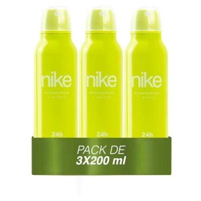 Imagen de NIKE Yummy Musk, Desodorante Mujer Spray, Pack de 3 x 200 ml, Antimanchas para Todo Tipo Piel, 0% Sales Aluminio, Larga Duración, Fragancia Floral Afrutada