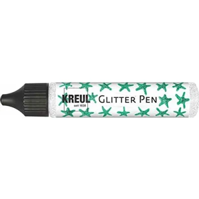 Imagen de KREUL 629153 49846 Silver Glitter Effect Paint in Handy 29 ml Pen, Labelling and Decorating Various Materials, Water Based