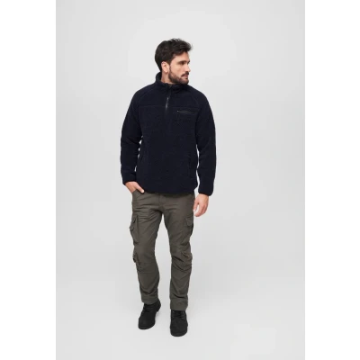 Imagen de Brandit Teddyfleece Troyer Sudadera Hombre, Navy, XL