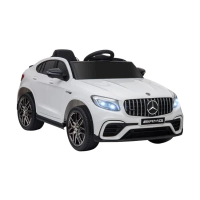 Imagen de HOMCOM Coche Eléctrico para Niño +3 Años con Mando a Distancia Música y Luces Doble Apertura de Puerta Batería 12V Carga 30kg 115x70x55cm Blanco