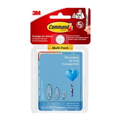 Imagen de Command 17200CLR Pack de 16 Tiras, Transparente, Incolora, Standard, Set Piezas