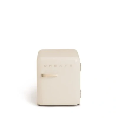 Imagen de CREATE / RETRO FRIDGE 50 SAND/Frigorífico blanco roto maneta arena 85W, minibar, un estante, diseño retro, cm, dos repisas, capacidad de 48L, bajo consumo, 50x44x49,8 cm