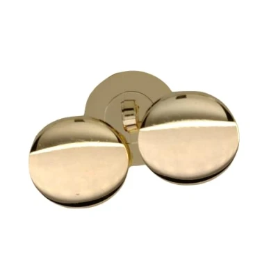 Imagen de BOTIBOTON 25 Botones Dorados y Plateados Planos Brillantes 5 medidas Accesorio de Costura para abrigos americanas Fabricado Enviado desde España (Plateado, 15 mm)