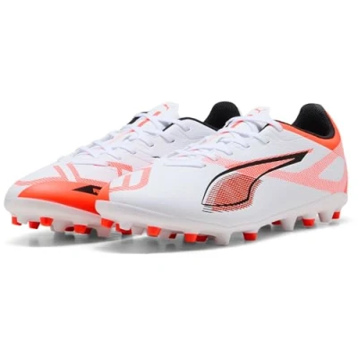 Imagen de Puma Ultra 5 PLAY MG Botas de fútbol con tacos, Hombre, Talla: 40, White/black/glowing red Zapatos