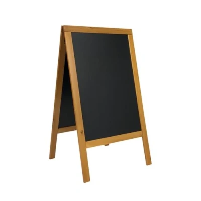 Imagen de SECURIT Pizarra con caballete en Madera de Pino &quot;Woody&quot; para Rotulador Tiza Líquida Restaurante, Bar, Cafetería Tienda 69 x 125 cm Color teca